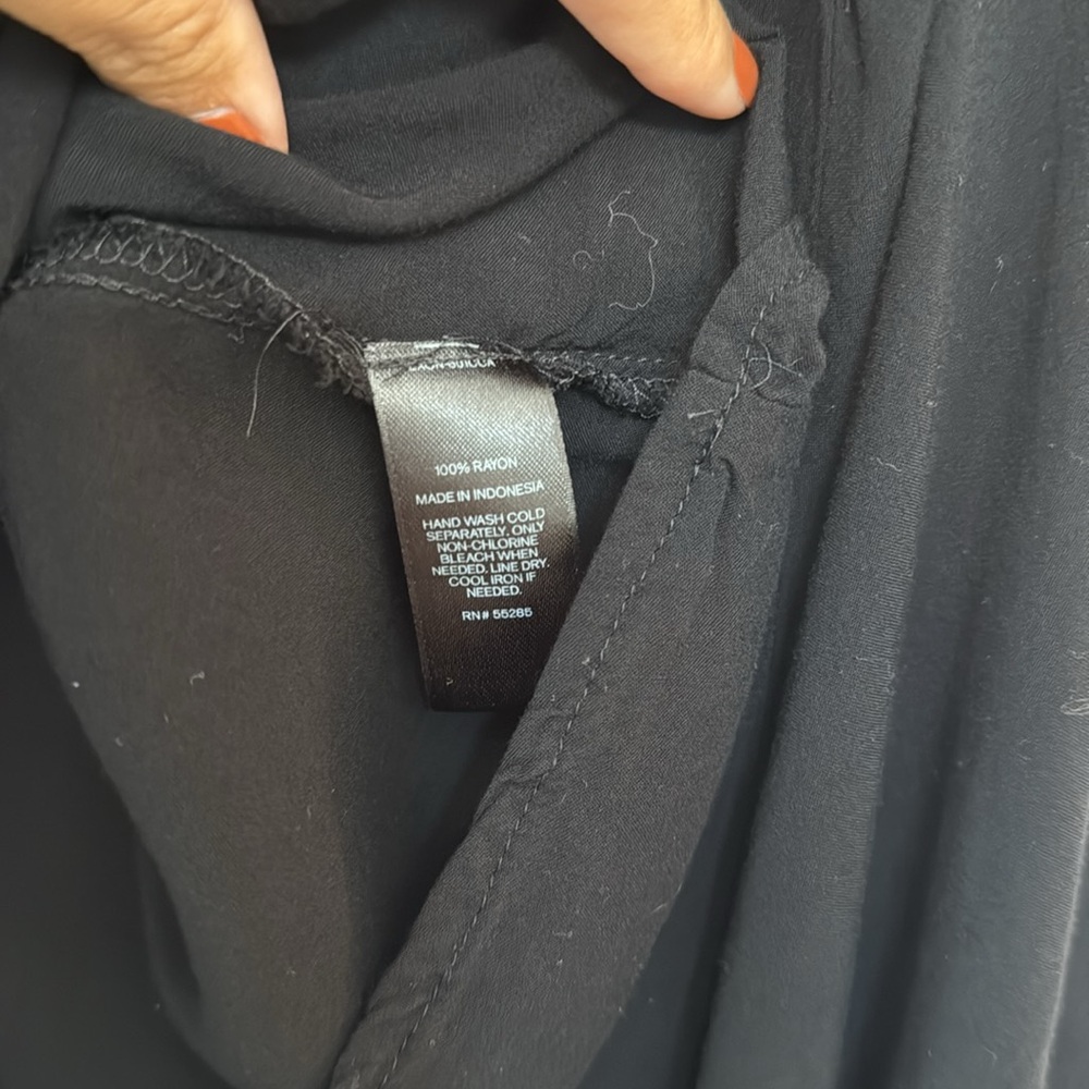Express Black Bell Sleeve V Neck Blouse - Picture 10 of 11